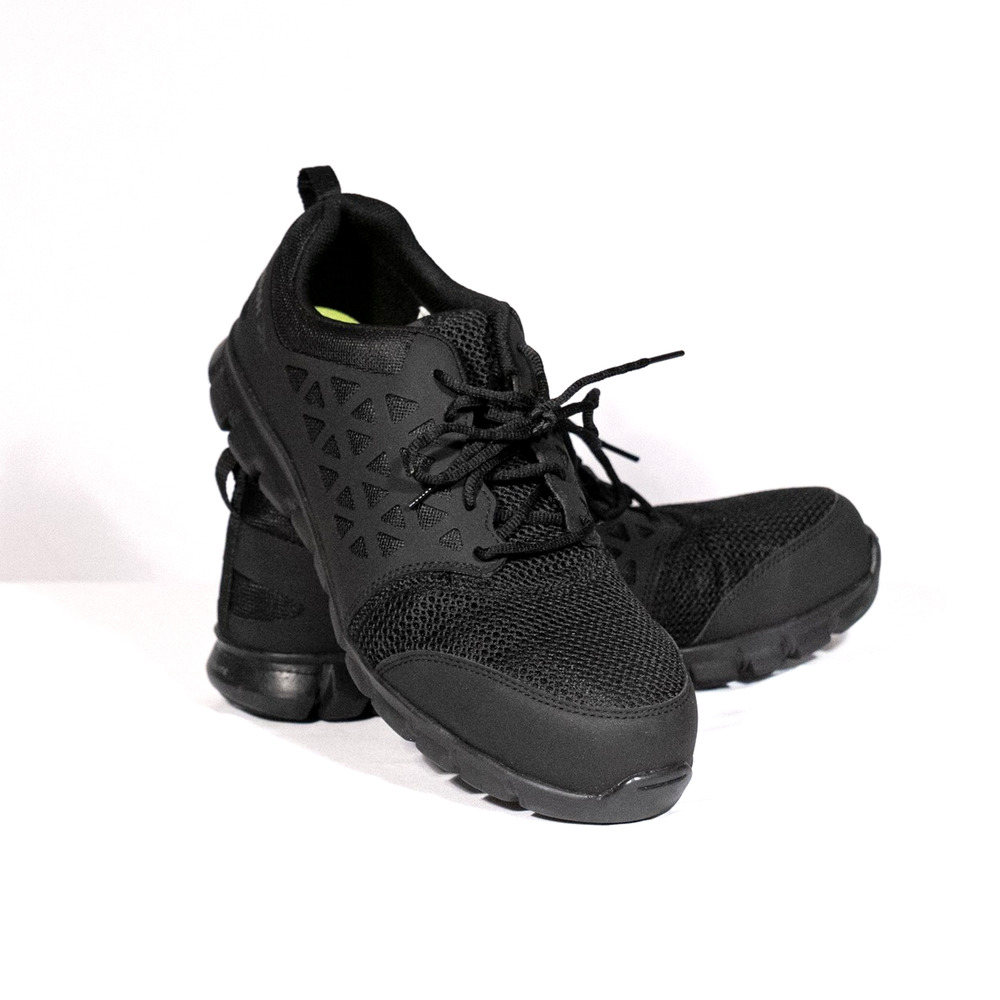 Reebok Sublite Cushion Work Shoe Black 13M Composite Toe RB4039 Slip Resistant